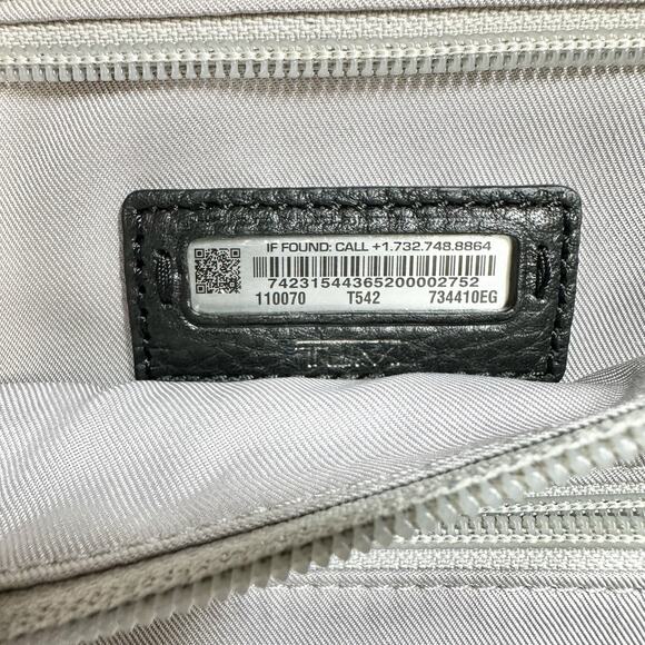 TUMI Varek Hudson Leather Backpack In Gray Black Textured Material - Picture 3 of 13